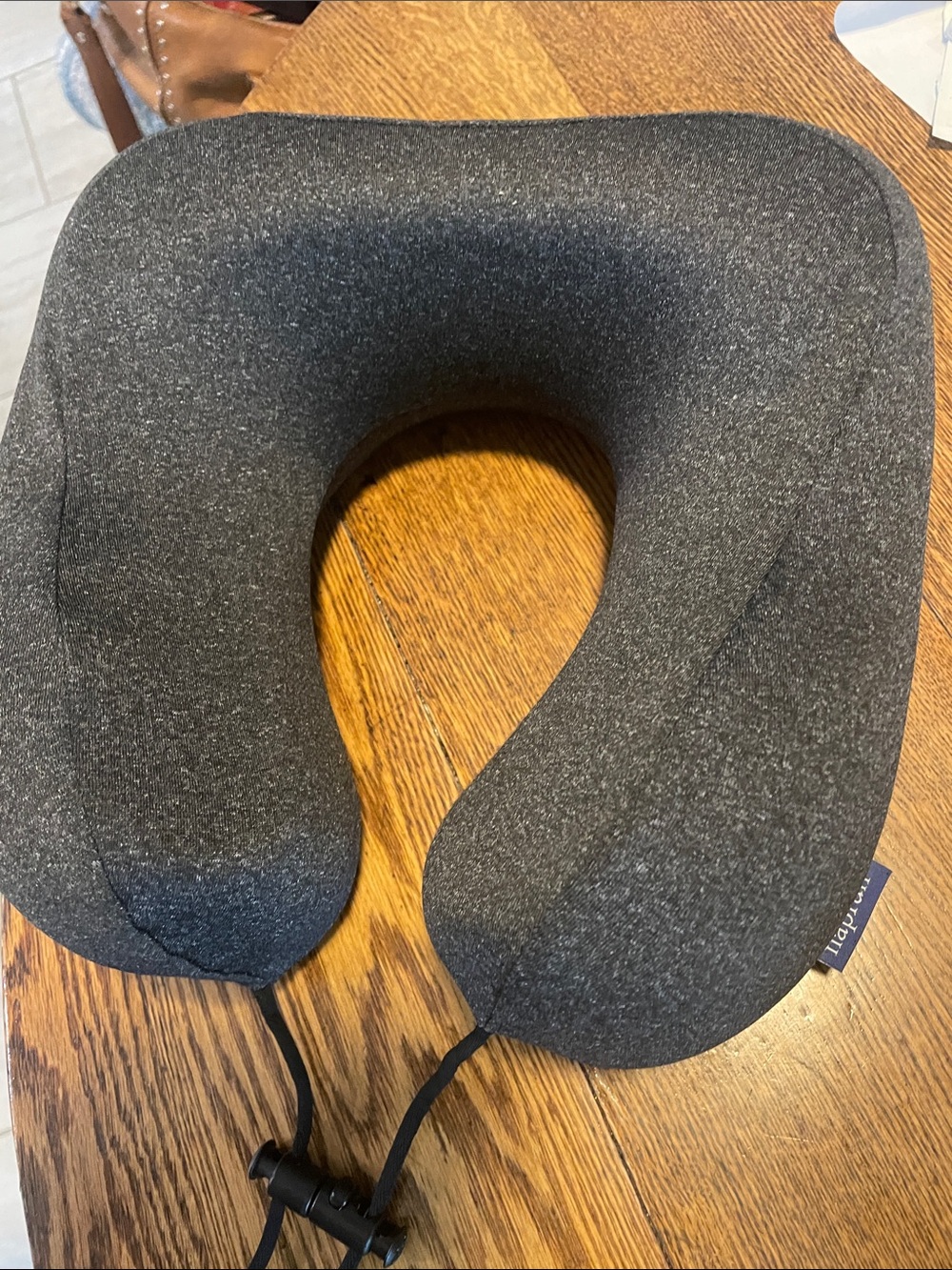 Ergonomic Memory Foam Travel Neck Pillow - Charcoal